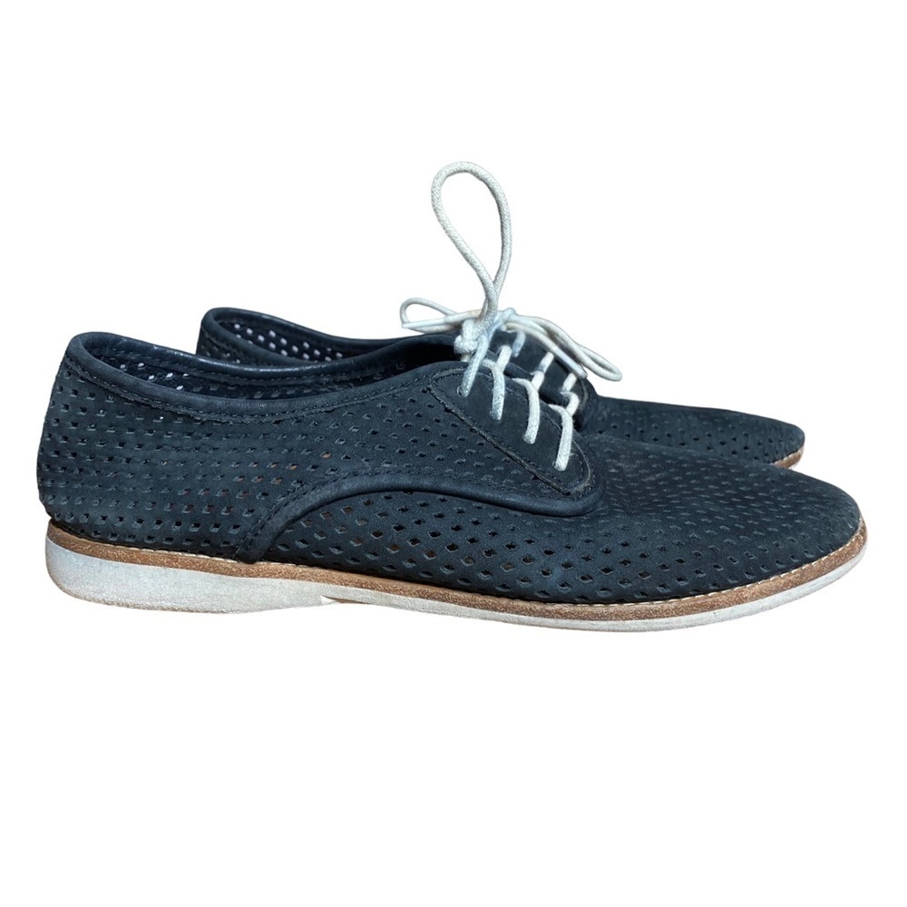 Rollie Australia Derby Punch Perforated Suede Oxfords US 9.5
